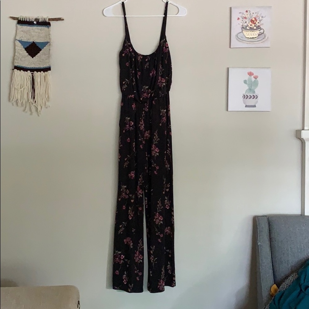SUPER SOFT Black floral Jumpsuit